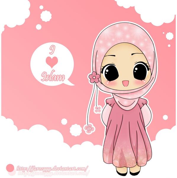 عکس فرشته کارتونی با حجاب