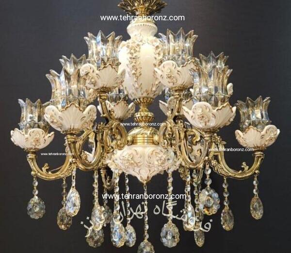 عکس لوستر برنز طرح فرشته