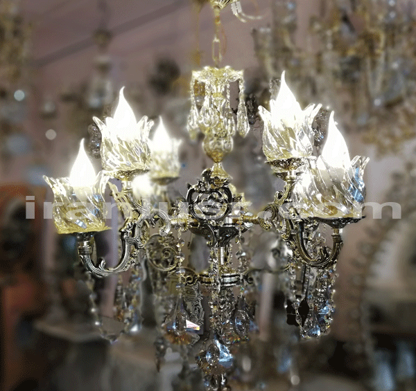 عکس لوستر برنز طرح فرشته