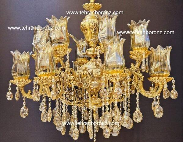 عکس لوستر برنز طرح فرشته