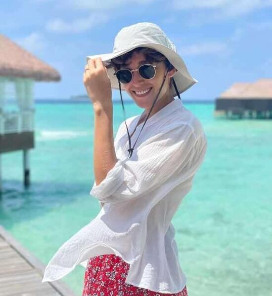 عکس فرشته حسینی با همسرش