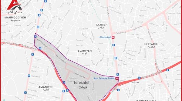 عکس خیابان فرشته تهران