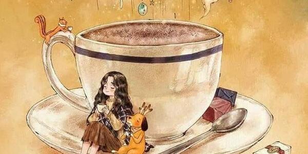 عکس فانتزی کتاب و قهوه