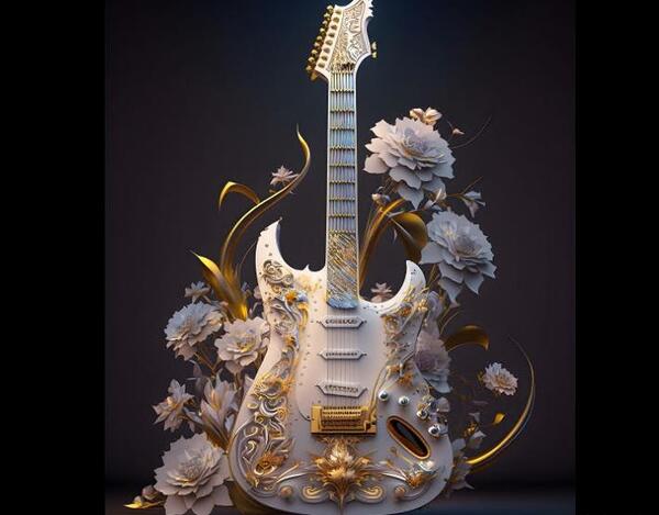 عکس گیتار فانتزی برای پروفایل