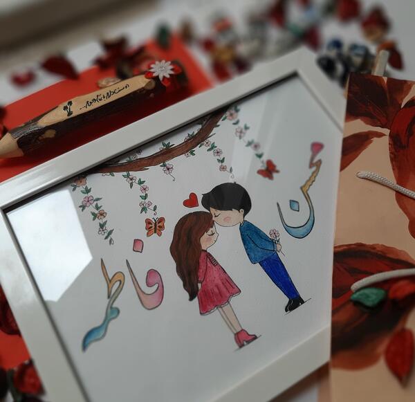 عکس های فانتزی ای لاو یو آبرنگ