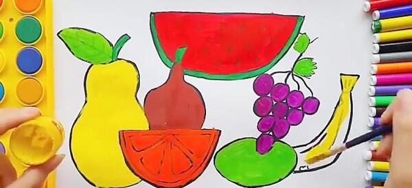 عکس نقاشی میوه و غذا