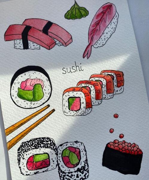 عکس از نقاشی غذا