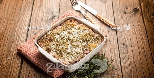 دانلود عکس غذای لازانیا