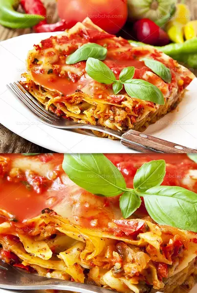 دانلود عکس غذای لازانیا