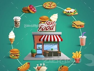 عکس گرافیکی غذا