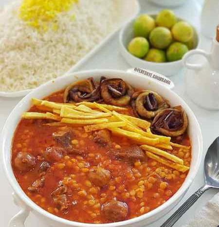عکس غذا قیمه بادمجان