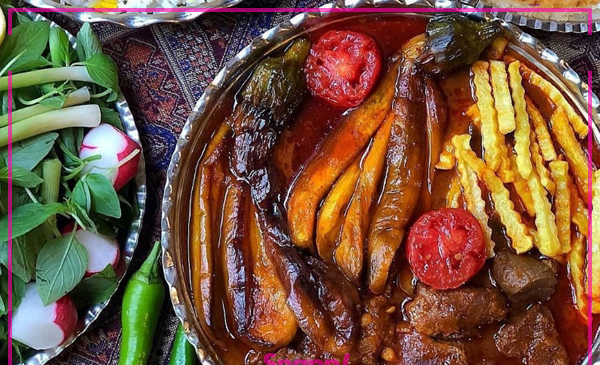 عکس غذا قیمه بادمجان