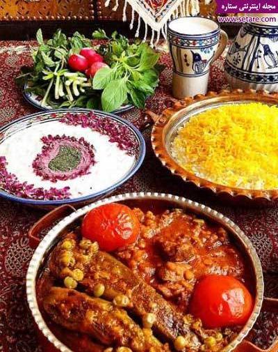 عکس غذا قیمه بادمجان