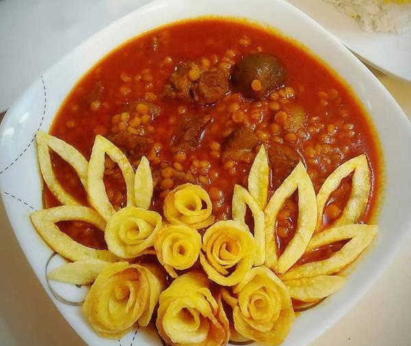 عکس غذا قیمه بادمجان