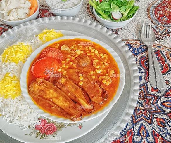 عکس غذا قیمه بادمجان