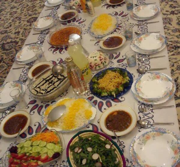 عکس سفره غذای شیک