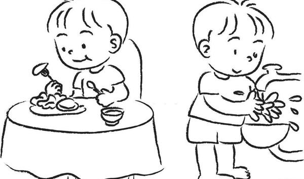 عکس آداب غذا خوردن برای کودکان