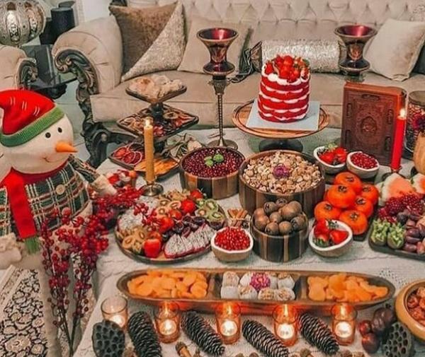 عکس تزیین غذا برای شب یلدا