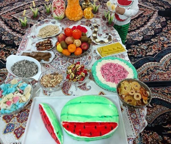 عکس تزیین غذا برای شب یلدا