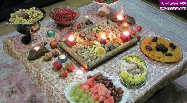 عکس تزیین غذا برای شب یلدا