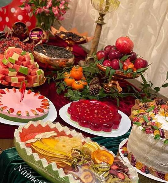 عکس تزیین غذا برای شب یلدا