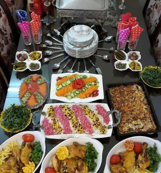 عکس تزیین میز غذا شیک