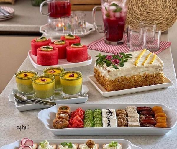 عکس تزیین میز غذا شیک