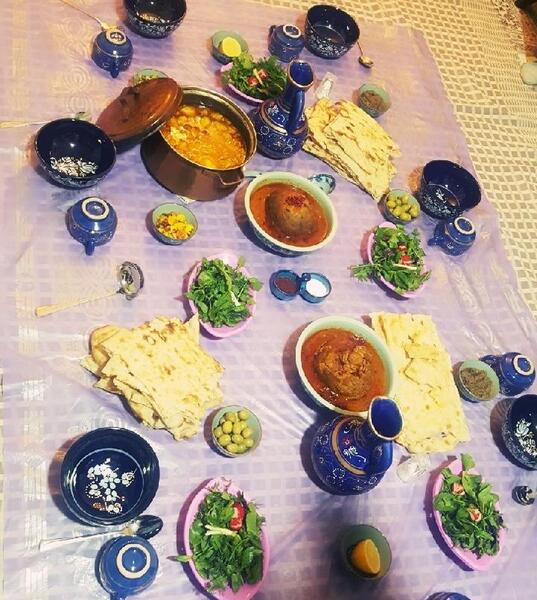 عکس سفره غذا سنتی
