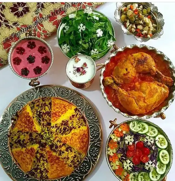 عکس سفره غذا سنتی