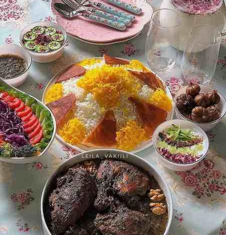 عکس میز غذا دونفره