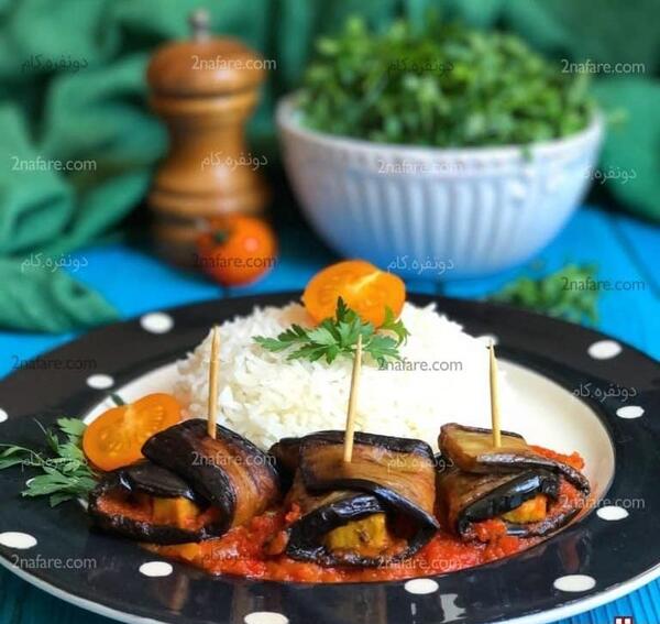 عکس غذا با مرغ و برنج