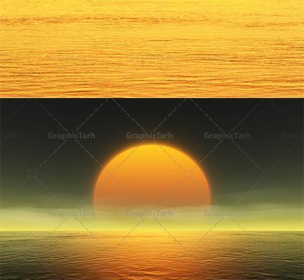 عکس دریا و غروب