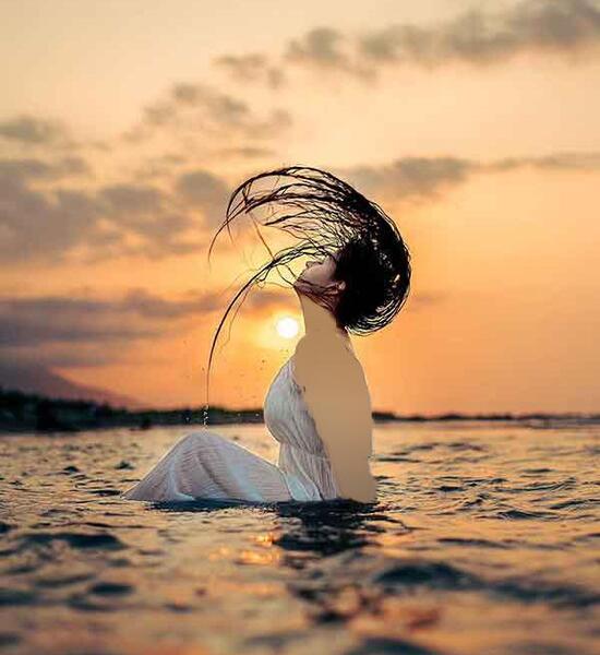 ژست عکس لب دریا دخترانه