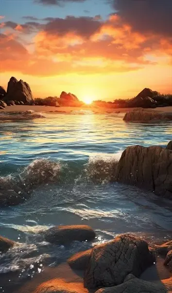 عکس دریا و صخره