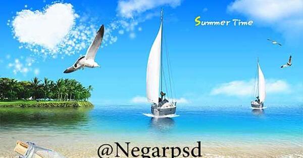عکس فتوشاپ دریا