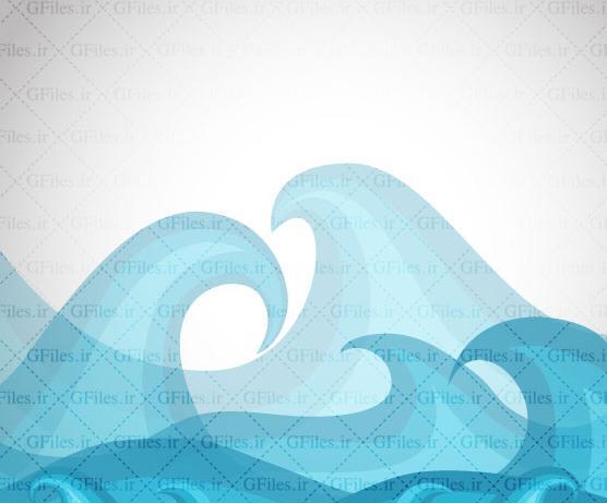 عکس موج دریا کارتونی