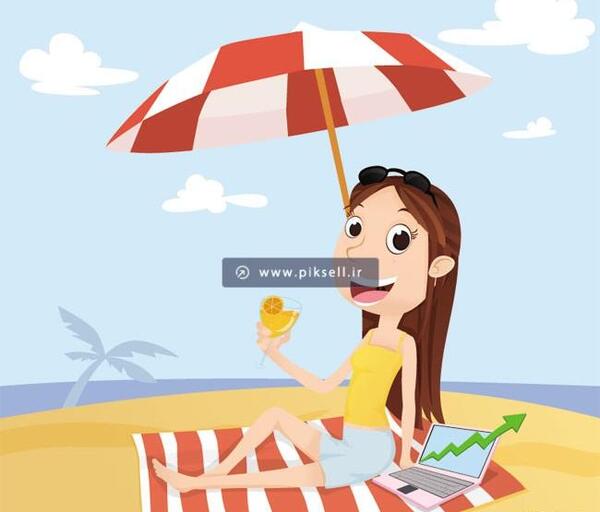 عکس ساحل دریا کارتونی