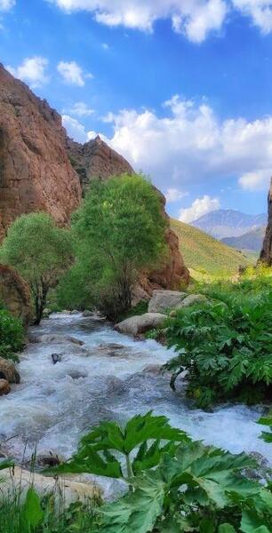 عکس دریا و کوه
