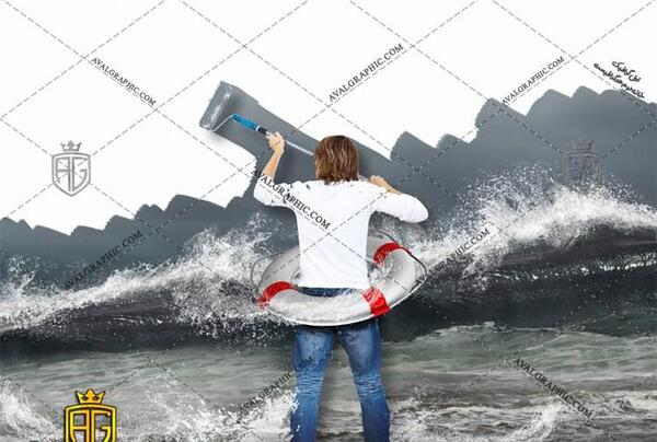 عکس موج دریا نقاشی