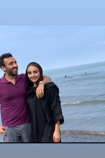 عکس دریا مقبلی و همسرش