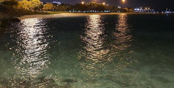 عکس دریای کیش در شب