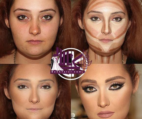 عکس صورت عروس ارایش کرده