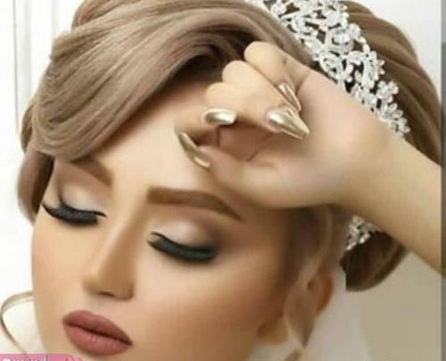 عکس صورت عروس ارایش کرده