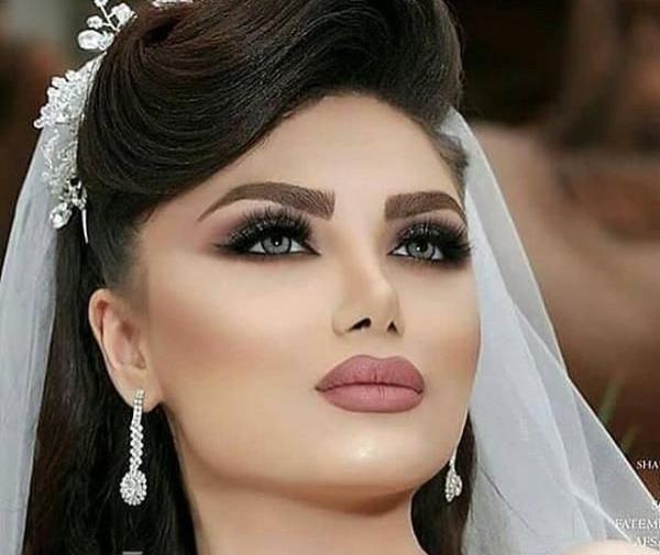 عکس صورت عروس ارایش کرده