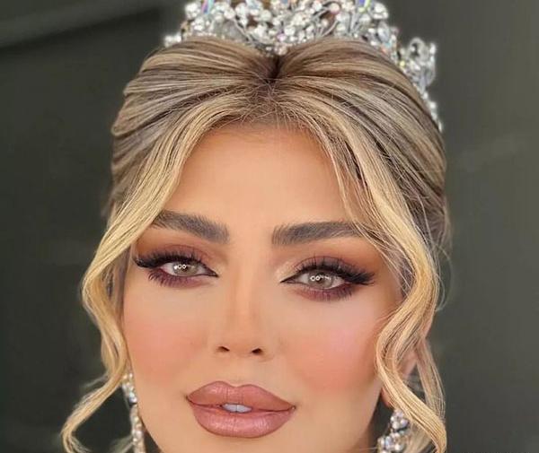 عکس صورت عروس ارایش کرده