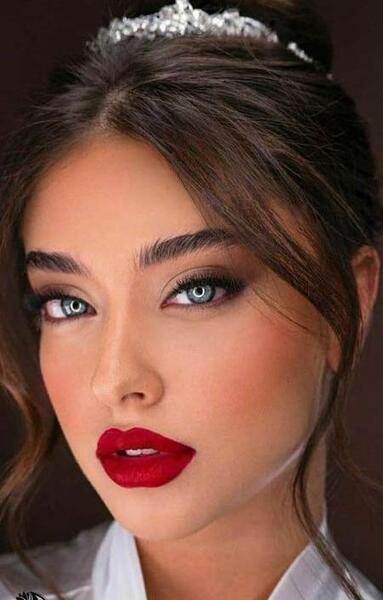 عکس صورت عروس ارایش کرده