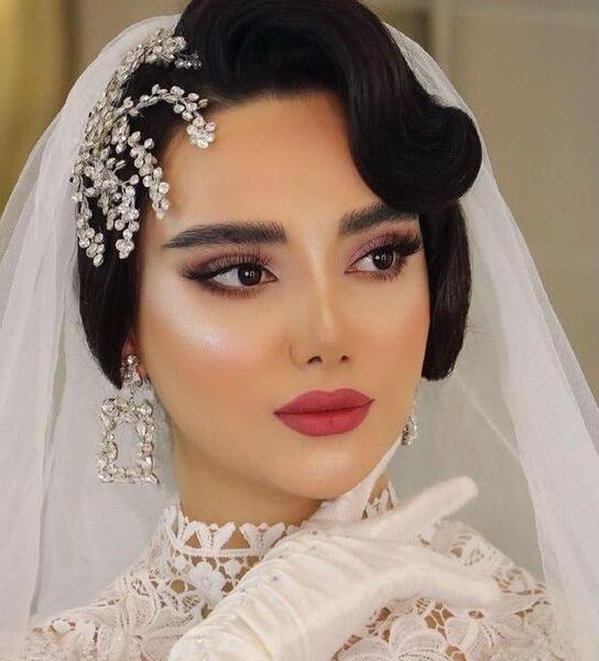 عکس صورت عروس ارایش کرده