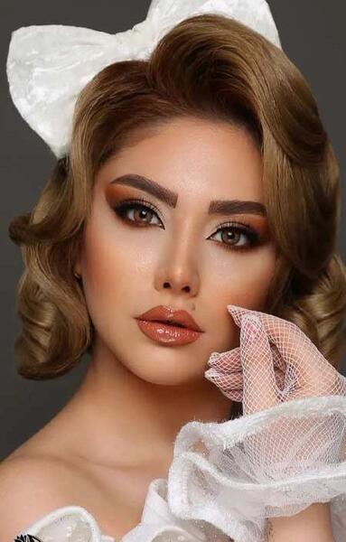 عکس صورت عروس ارایش کرده