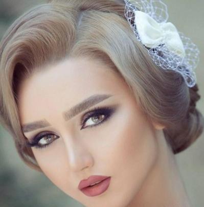 عکس صورت عروس ارایش کرده