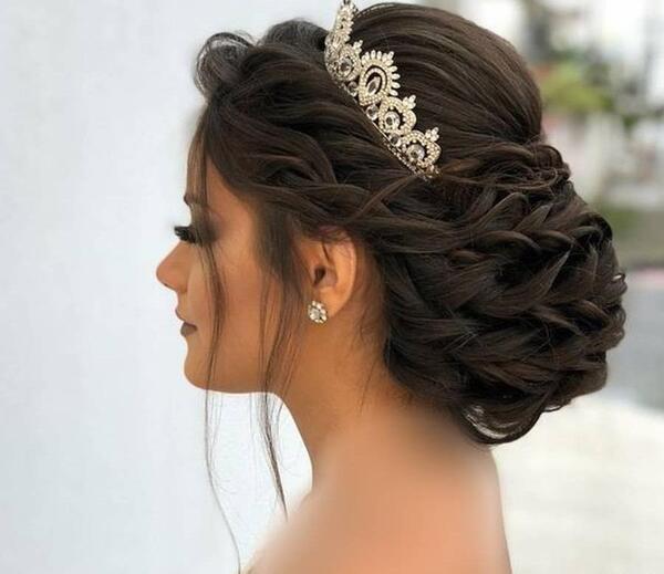 عکس عروس با ارایش و مدل مو زیبا
